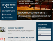 Tablet Screenshot of davidgrossmanlaw.com